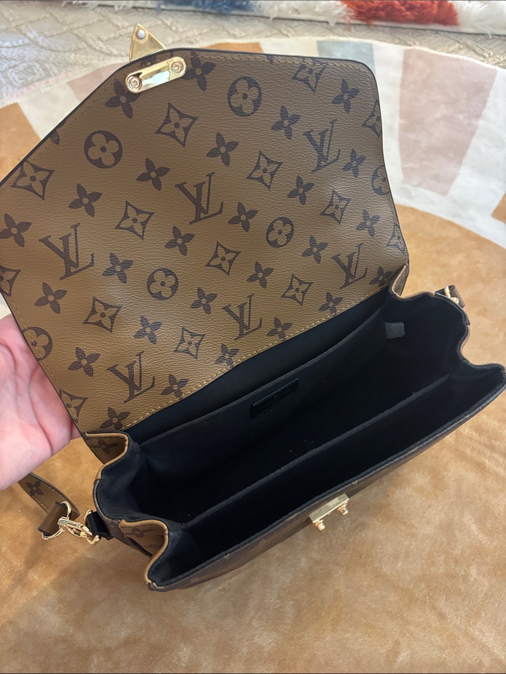 Boutique LV Two-Tone Monogram Satchel - Brown - Picture 2 of 4